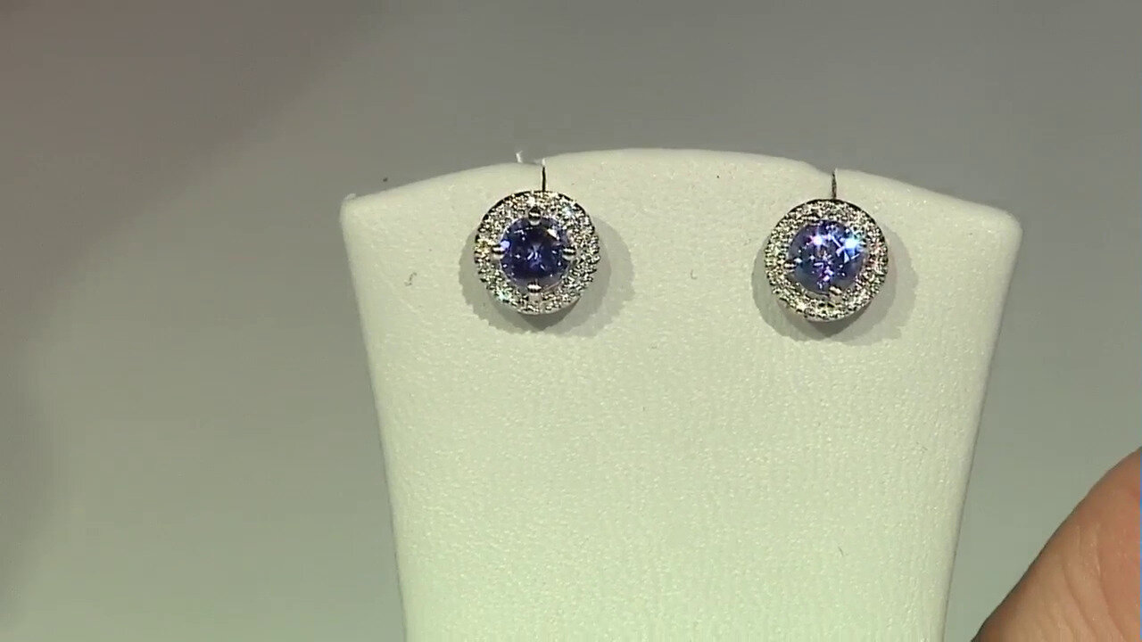 Video 10K AAA Tanzanite Gold Earrings