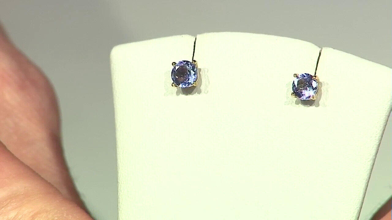 Video Tanzanite Silver Earrings