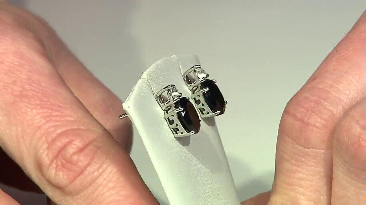 Video Black Onyx Silver Earrings