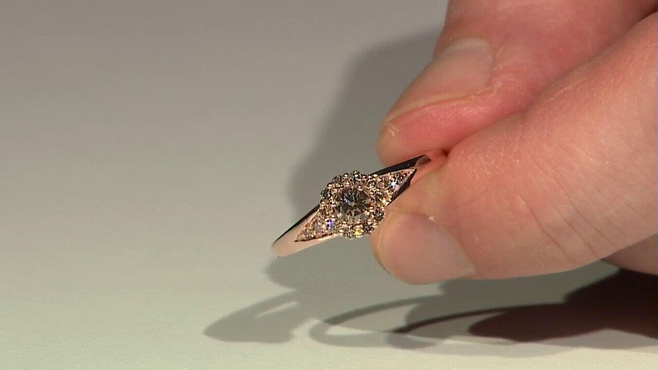 Video Anello in oro con Diamante Rose de France VS1 di Argyle (Annette)