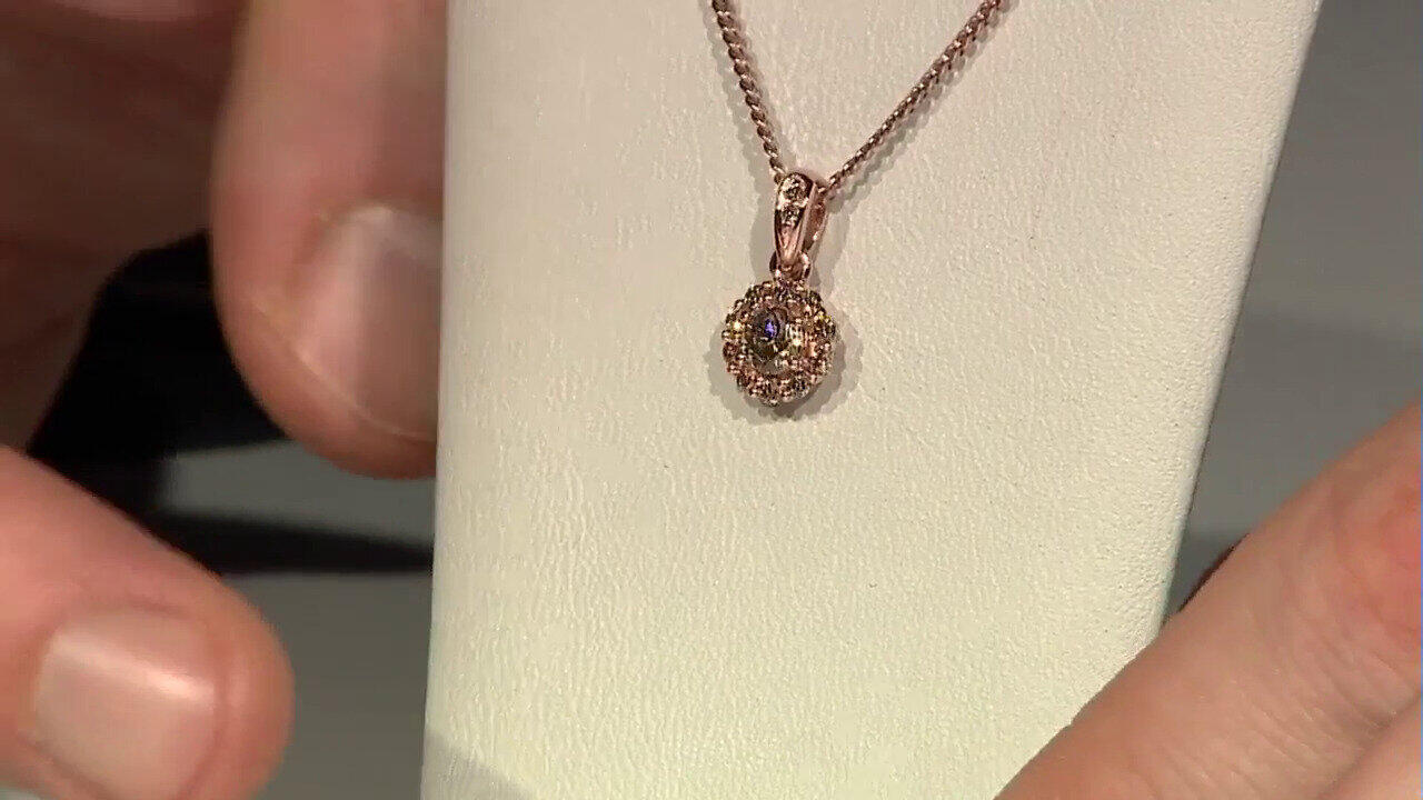 Video Colgante en oro con Diamante rosa de Francia de Argyle VS1 (Annette)