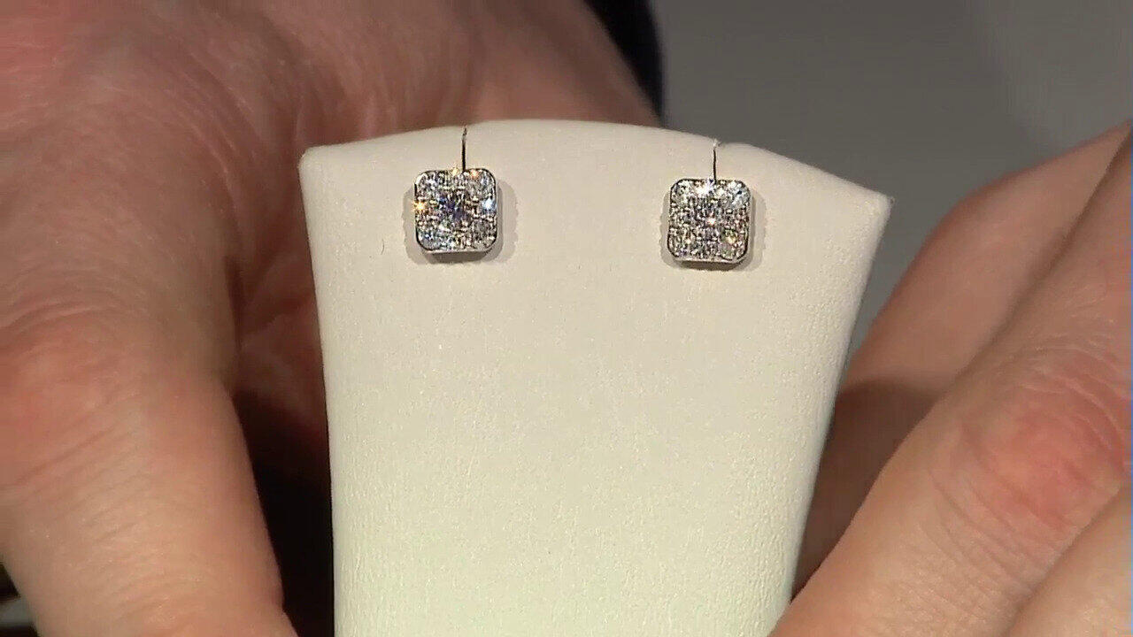 Video 9K SI1 (G) Diamond Gold Earrings (Annette)