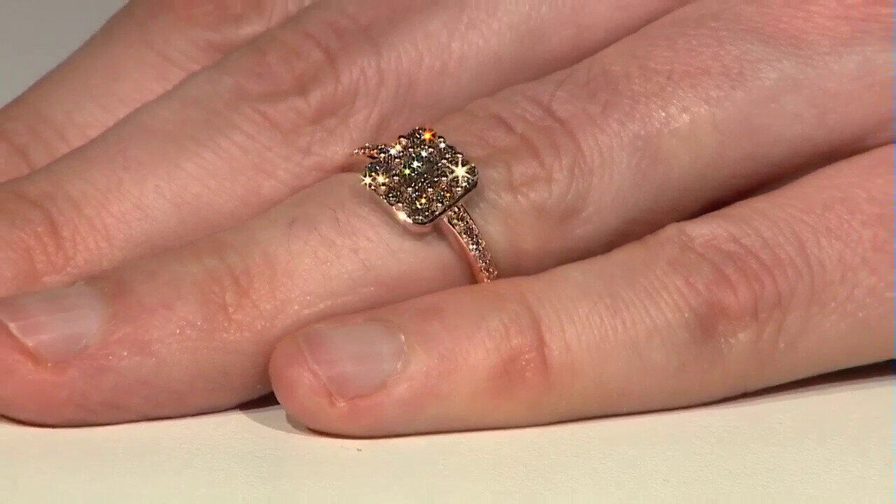 Video 9K VS1 Argyle Rose De France Diamond Gold Ring (Annette)