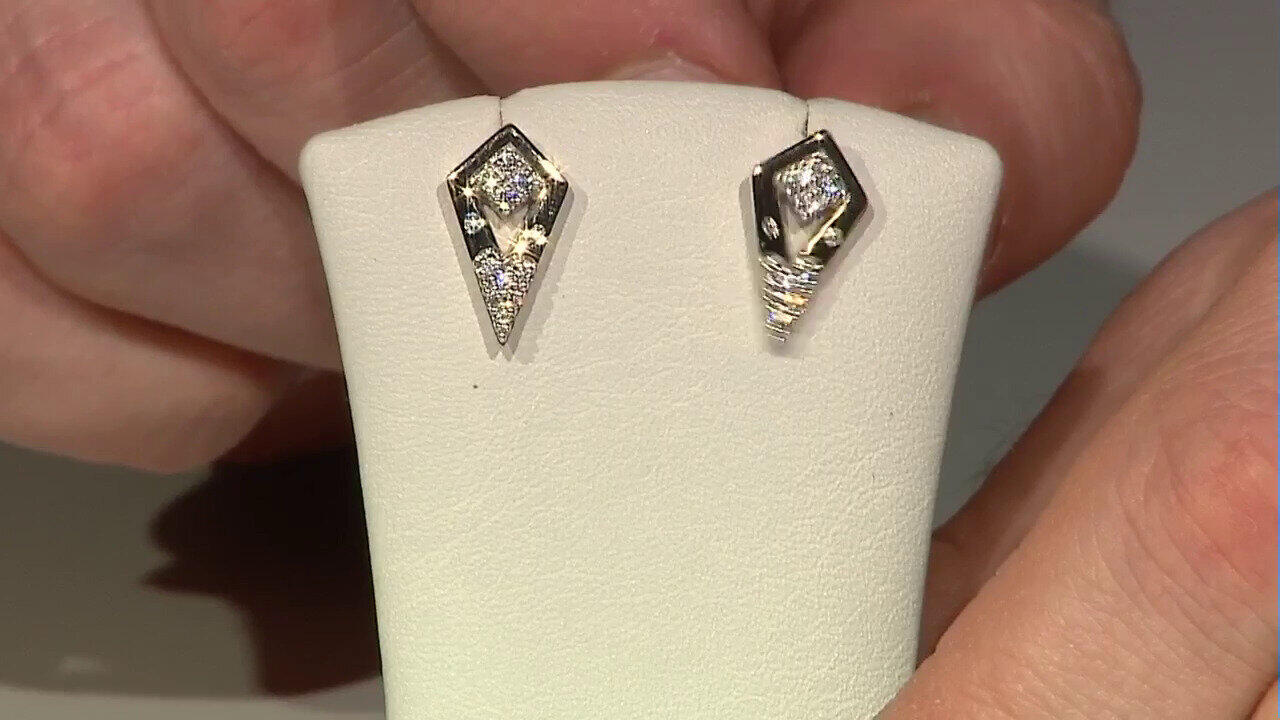 Video Boucles d'oreilles en or et Diamant VVS1 (G) (Annette)