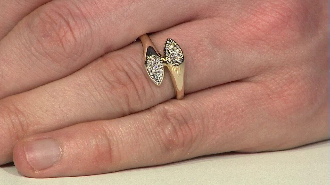 Video 14K SI2 (H) Diamond Gold Ring