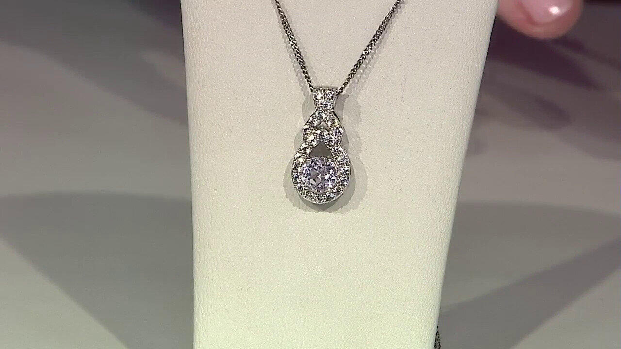 Video Kunzite Silver Pendant