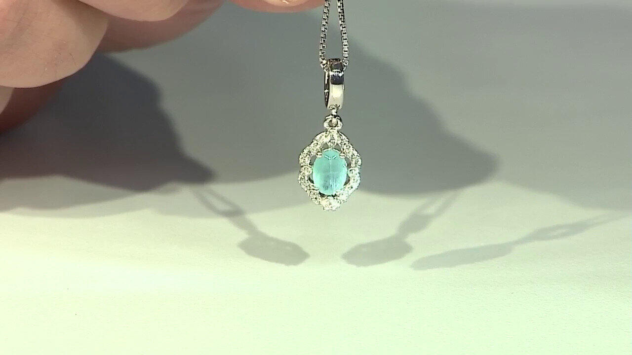 Video Grandidierite Silver Pendant