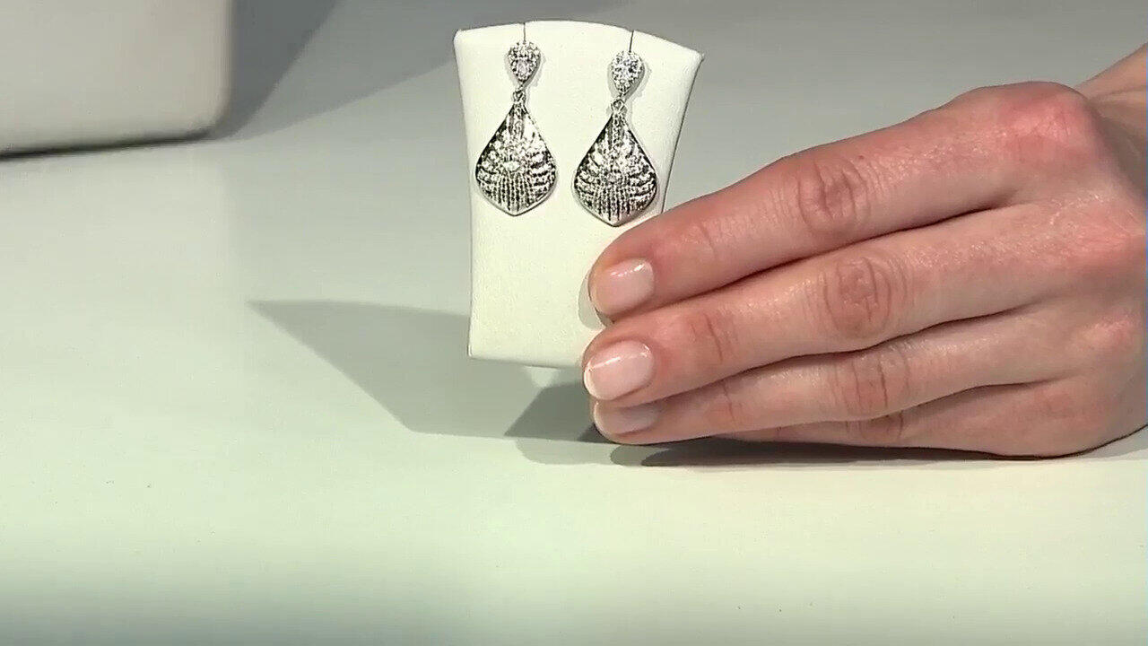 Video Zircon Silver Earrings