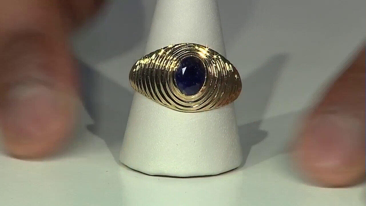 Video Bague en argent et Saphir bleu de Madagascar