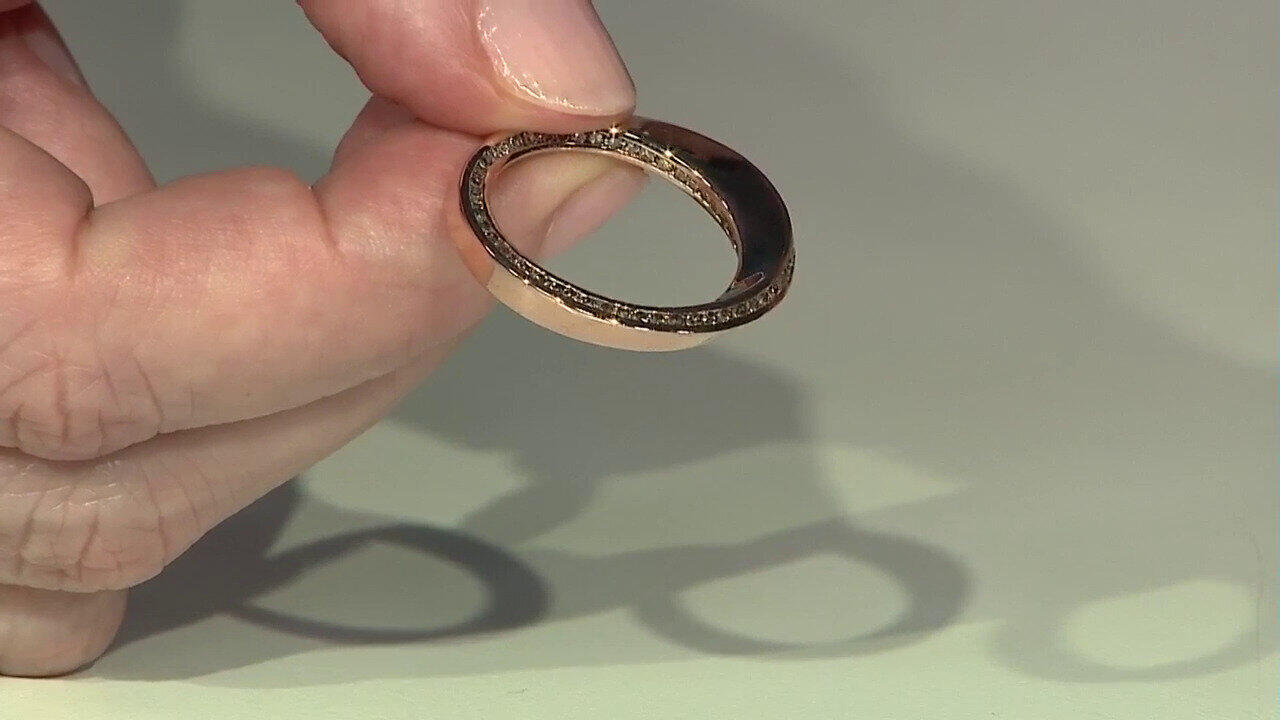 Video Gouden ring met I2 Champagne Diamanten (KM by Juwelo)