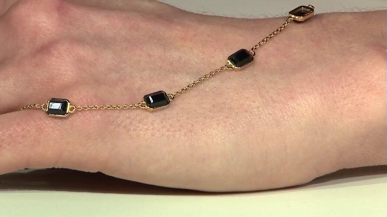 Video Schwarzer Onyx-Silberarmband