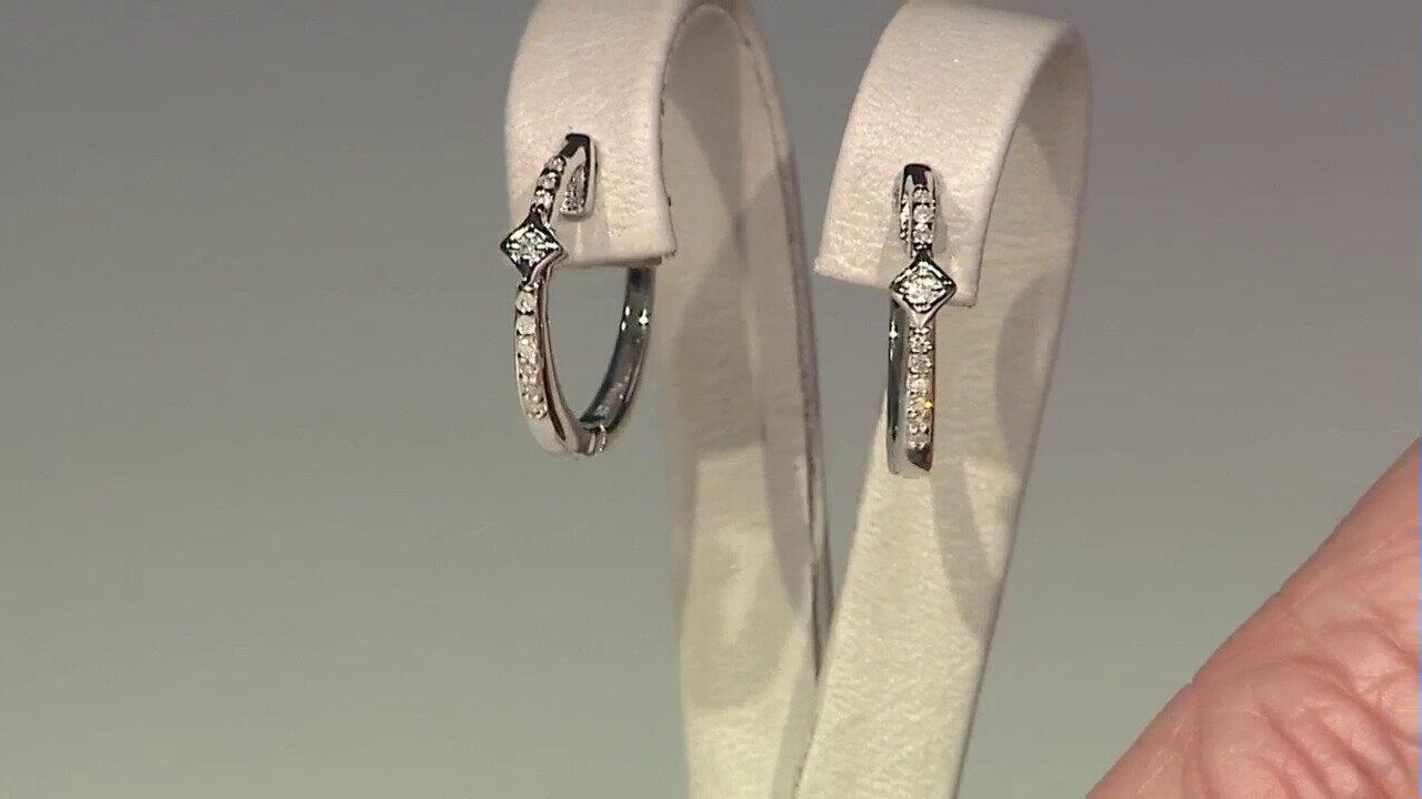 Video I2 (I) Diamond Silver Earrings