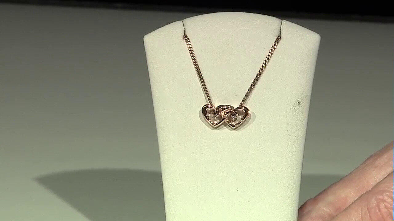 Video 9K SI1 Argyle Rose De France Diamond Gold Pendant (Annette)