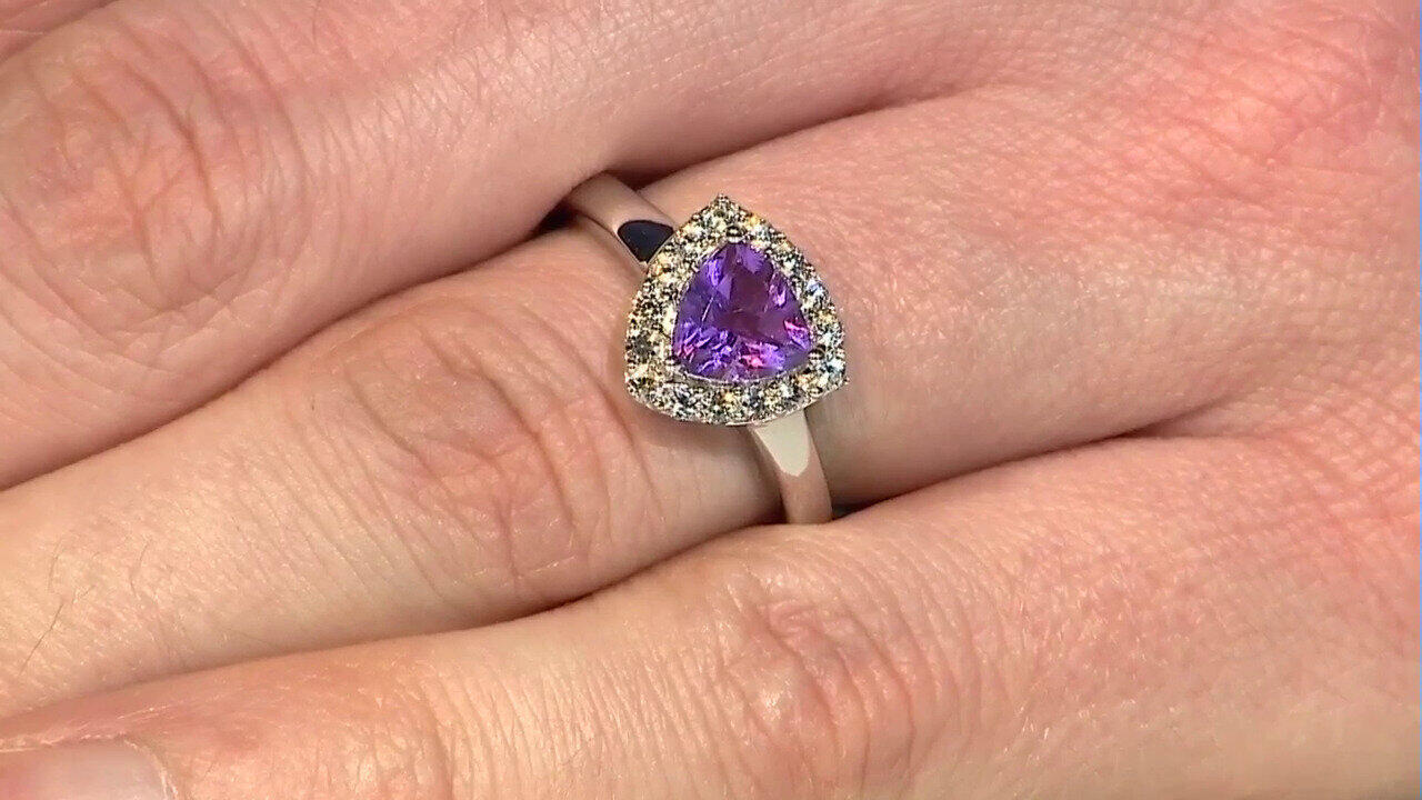 Video Siberian Amethyst Silver Ring