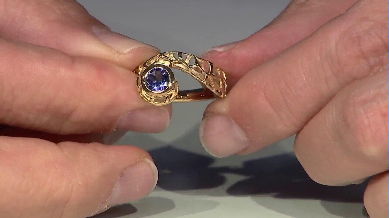 Video 9K AAA Tanzanite Gold Ring (Ornaments by de Melo)