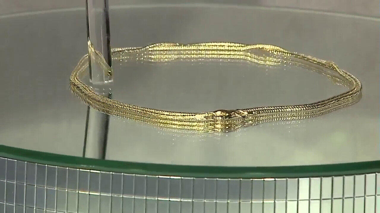 Video Silber-Schlangenkette - 7,2 g - 50 cm - vergoldet