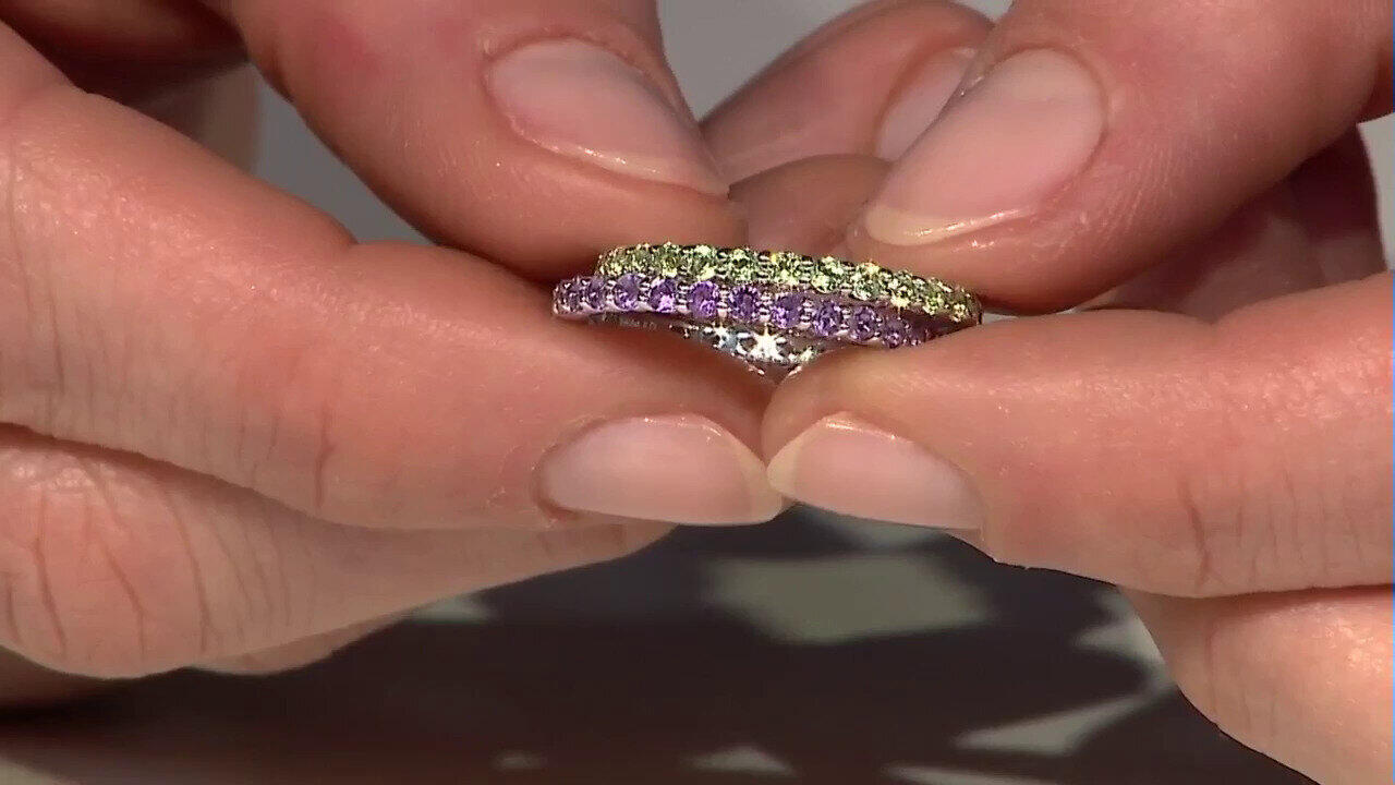 Video Amethyst Silver Ring (MONOSONO COLLECTION)