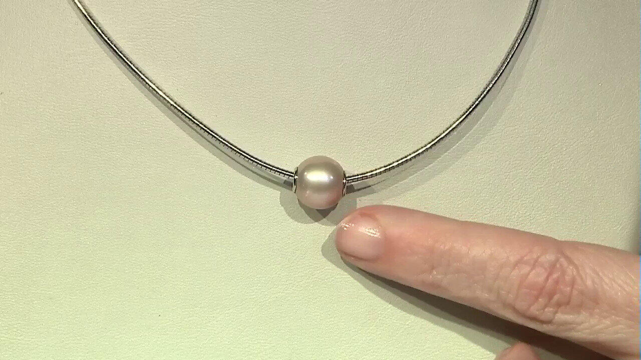 Video Pink Freshwater Pearl Silver Pendant (MONOSONO COLLECTION)