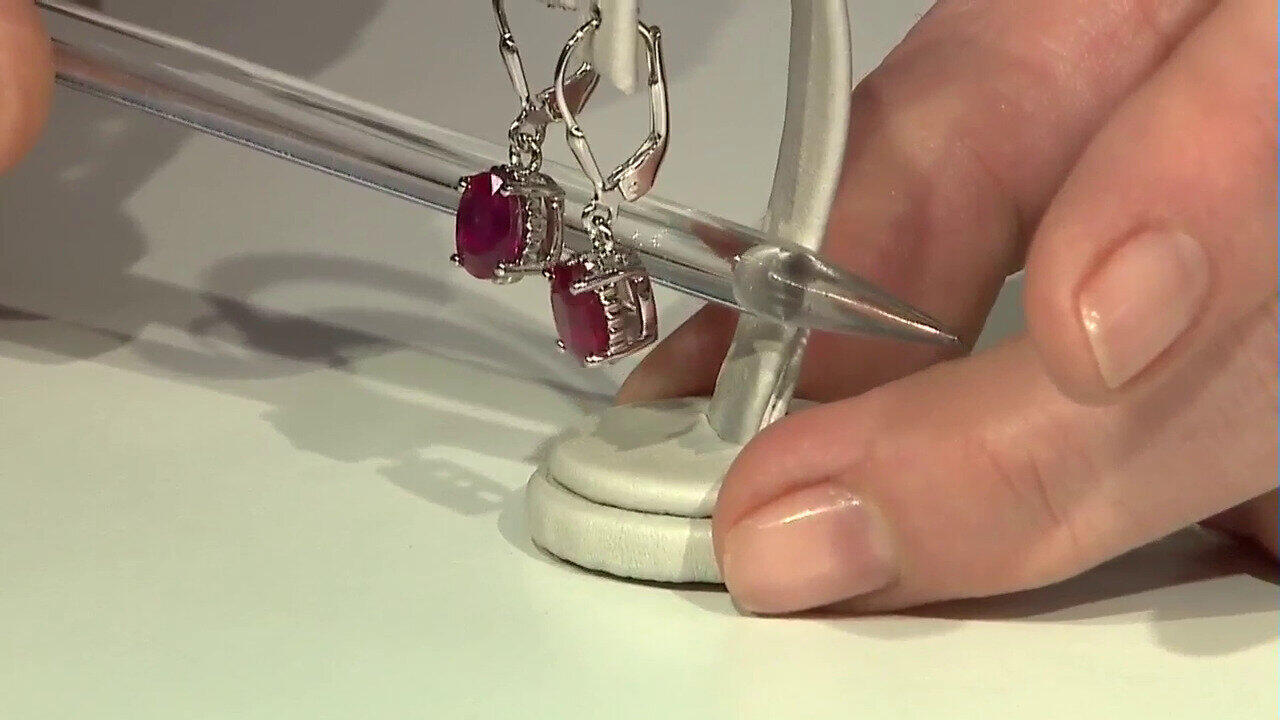 Video Boucles d'oreilles en argent et Rubis de Bemainty