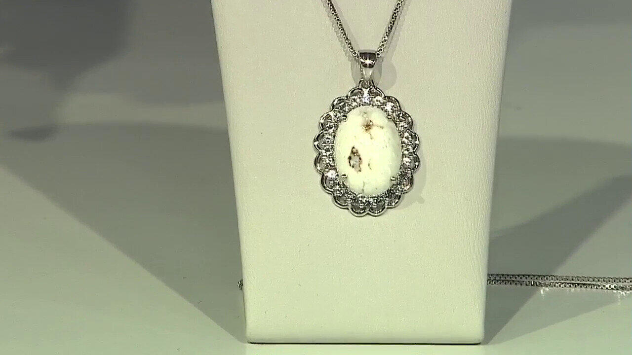 Video Magnesite Silver Pendant