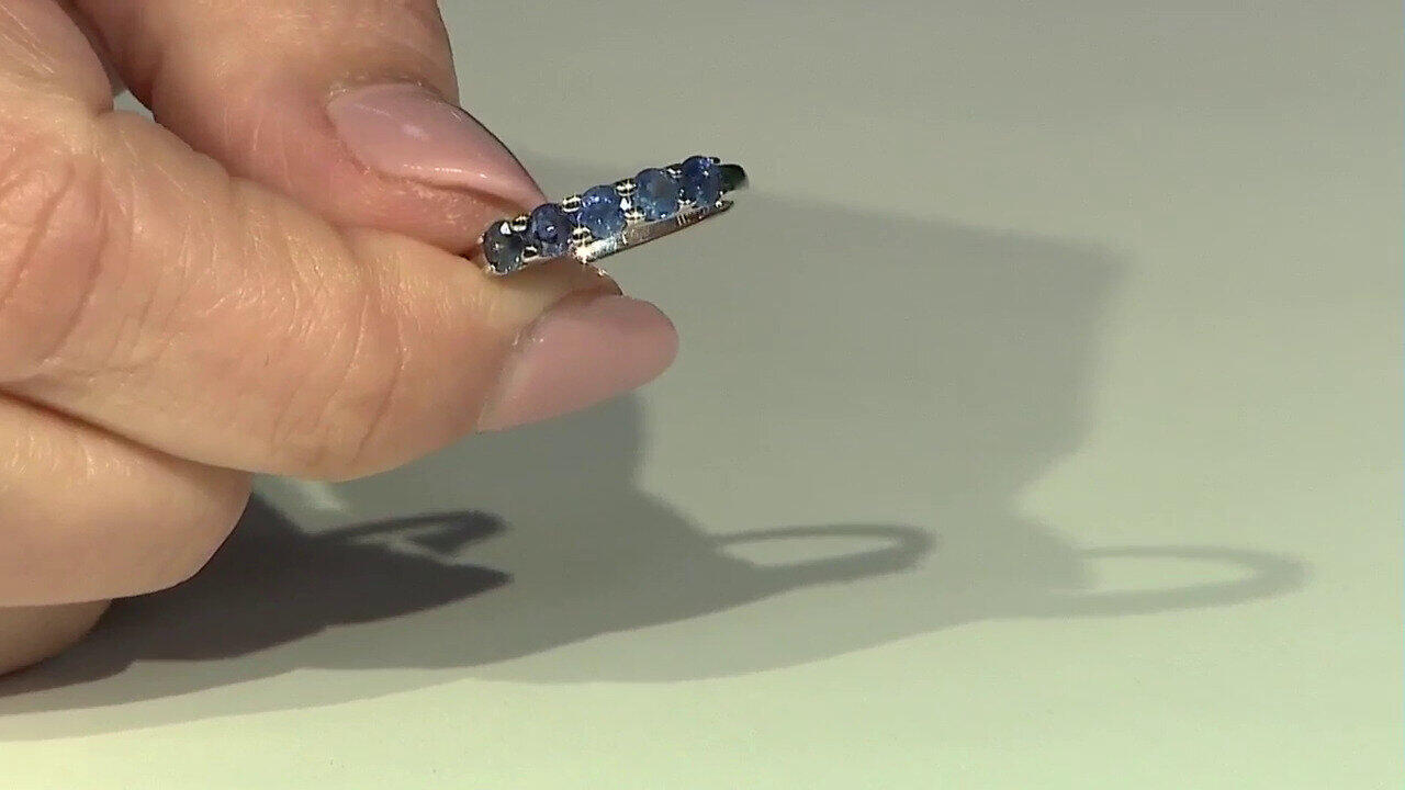 Video Bague en argent et Saphir bleu de Birmanie