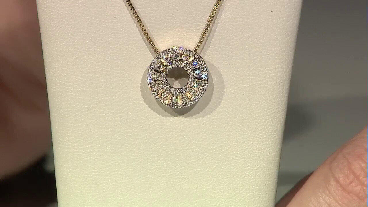 Video 14K VVS1 (G) Diamond Gold Pendant (Annette)