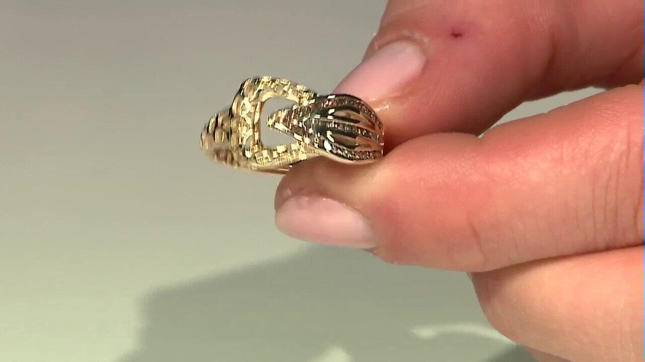 Video Gouden ring met een I2 Champagne Diamant (Ornaments by de Melo)