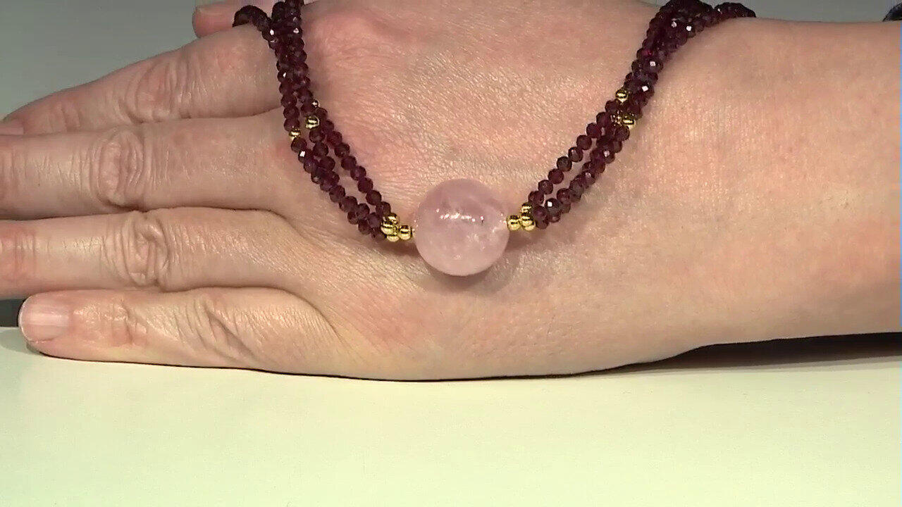 Video Madagascan Morganite Silver Necklace (Riya)