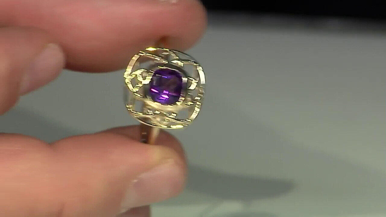 Video 9K Amethyst Gold Ring (Ornaments by de Melo)