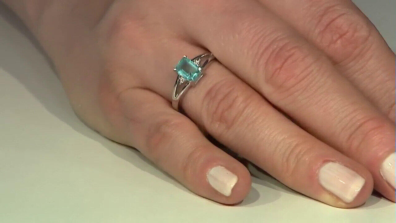 Video Blauer Apatit-Silberring