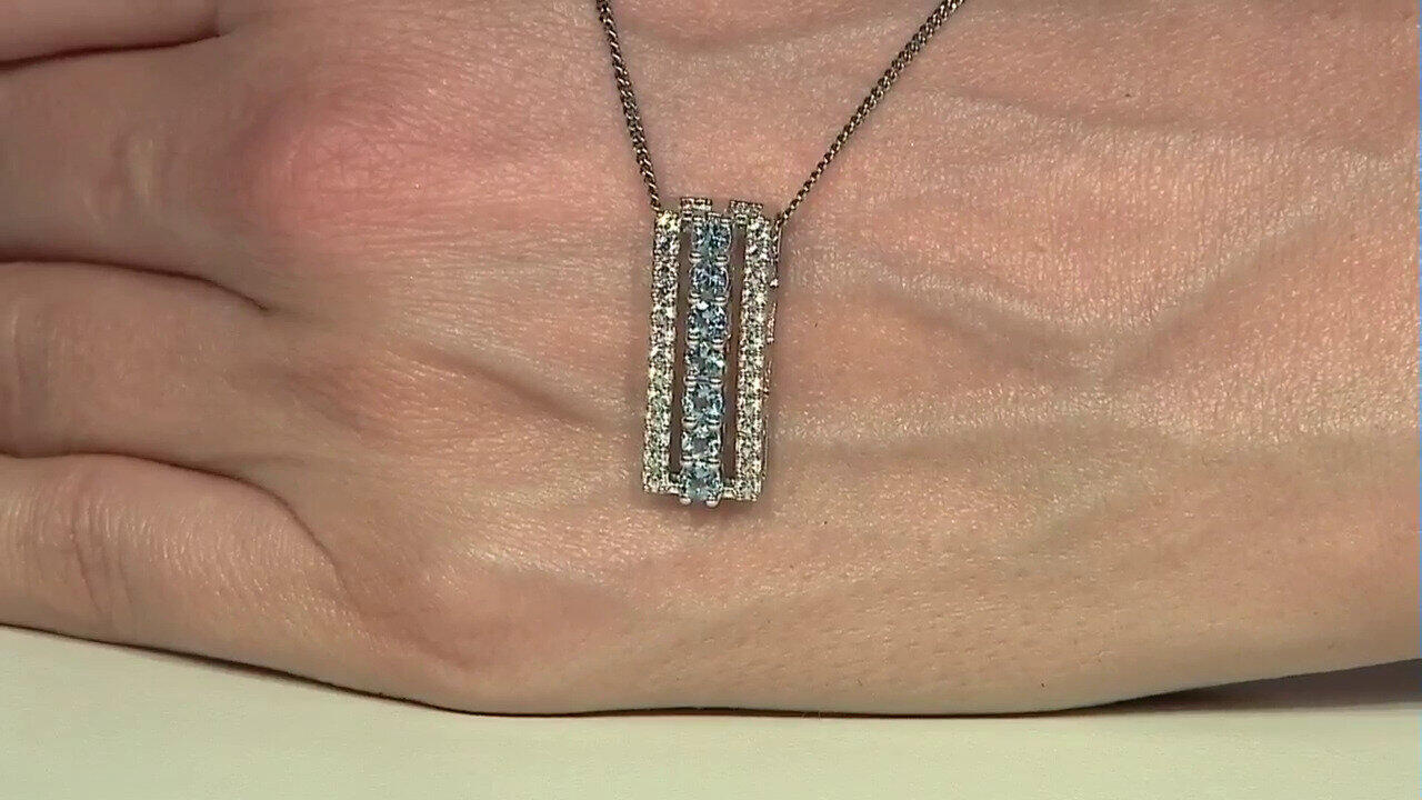 Video Santa Maria Aquamarine Silver Pendant