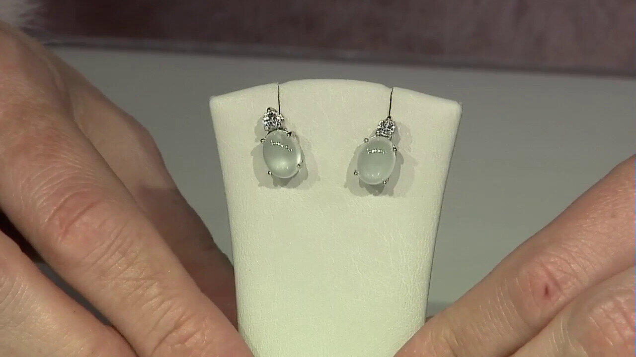 Video Boucles d'oreilles en argent et Aigue-marine du Brésil