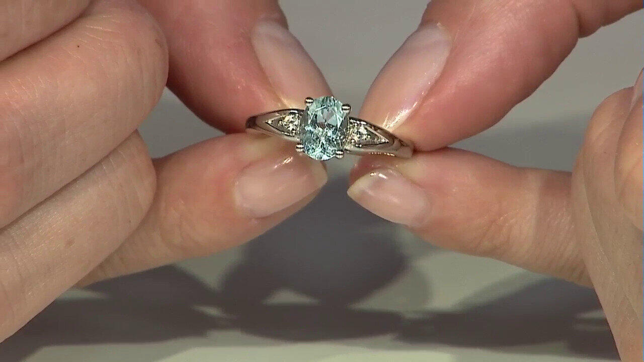 Video Brazilian Aquamarine Silver Ring