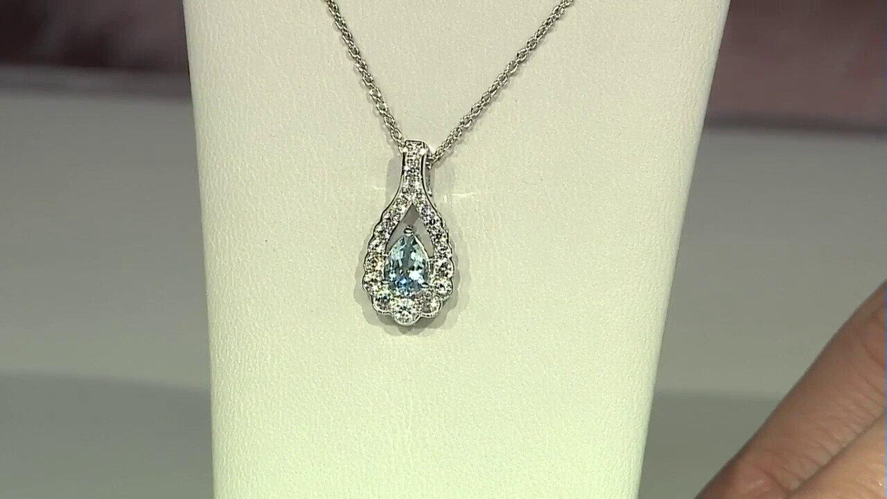 Video Brazilian Aquamarine Silver Necklace