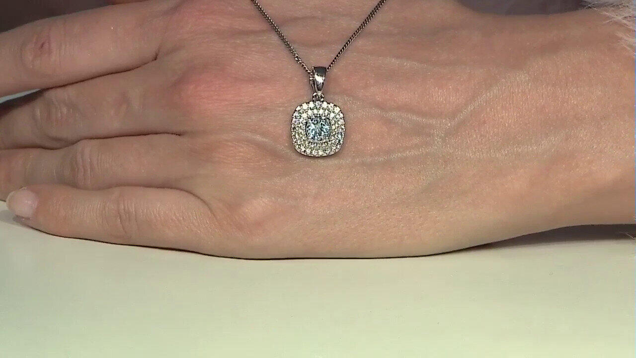 Video Brazilian Aquamarine Silver Pendant