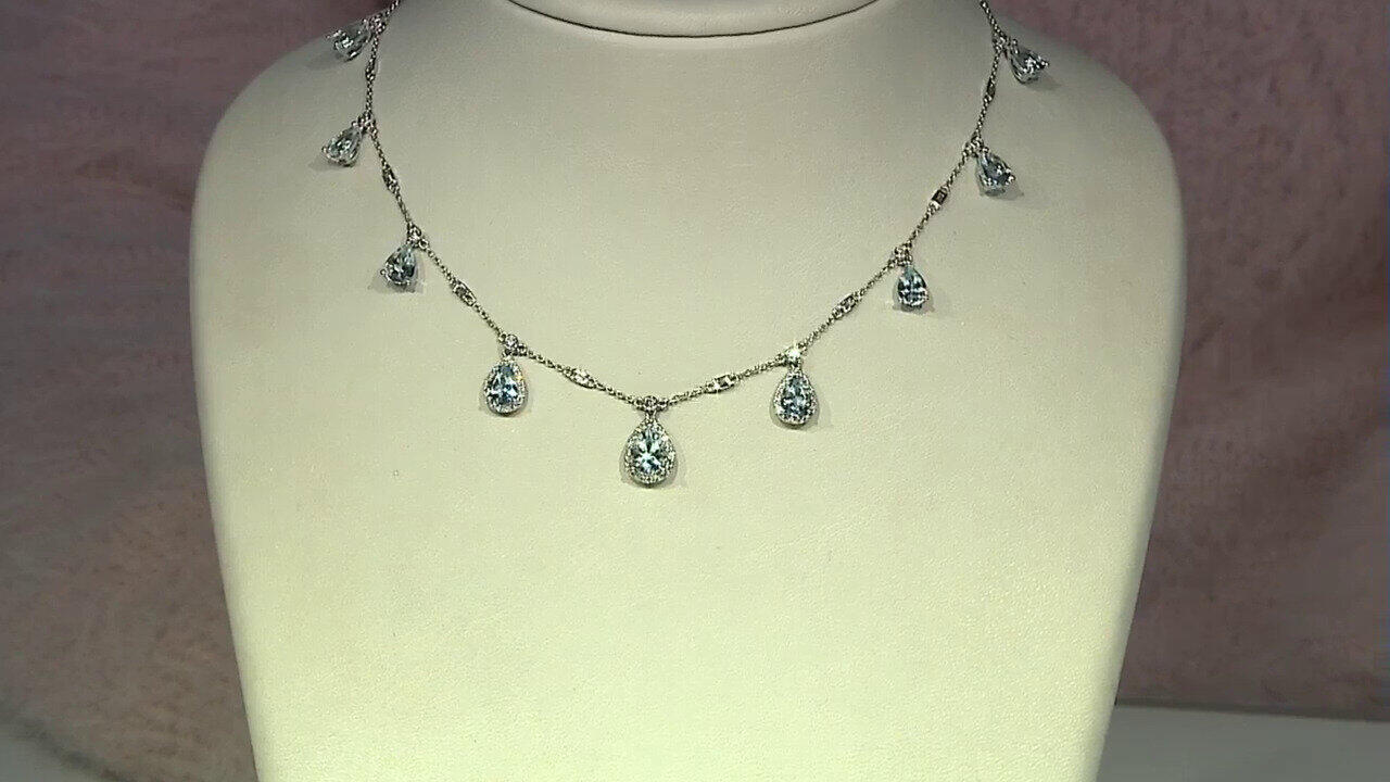 Video 14K AAA Brazilian Aquamarine Gold Necklace (CIRARI)