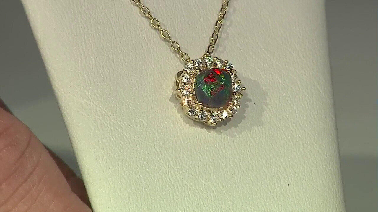 Video Mezezo Opal Silver Necklace (Adela Silber)