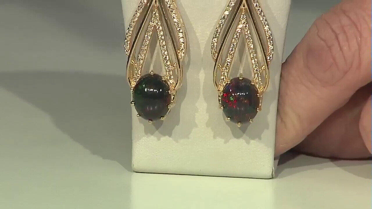 Video Mezezo Opal Silver Earrings (Adela Silber)