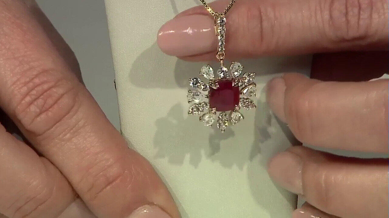 Video 9K Bemainty Ruby Gold Pendant (Adela Gold)