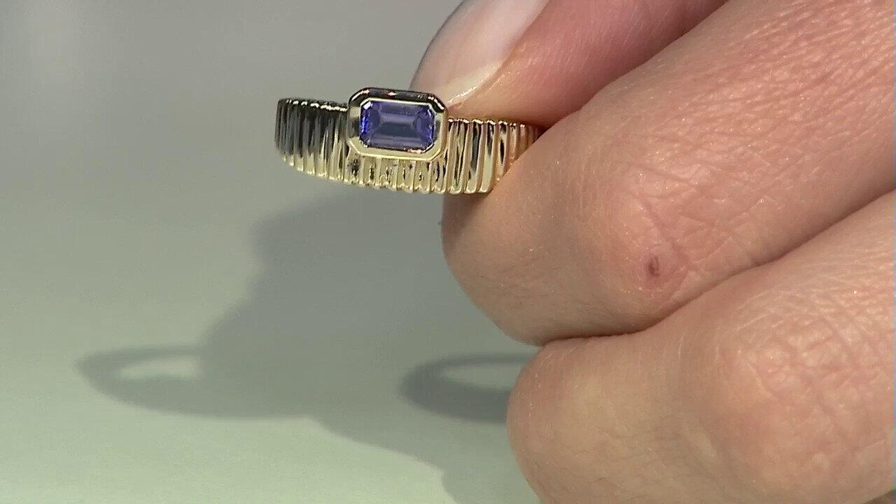 Video 9K Tanzanite Gold Ring (de Melo)