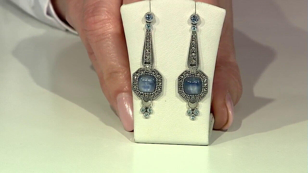 Video Kyanite Silver Earrings (Annette classic)