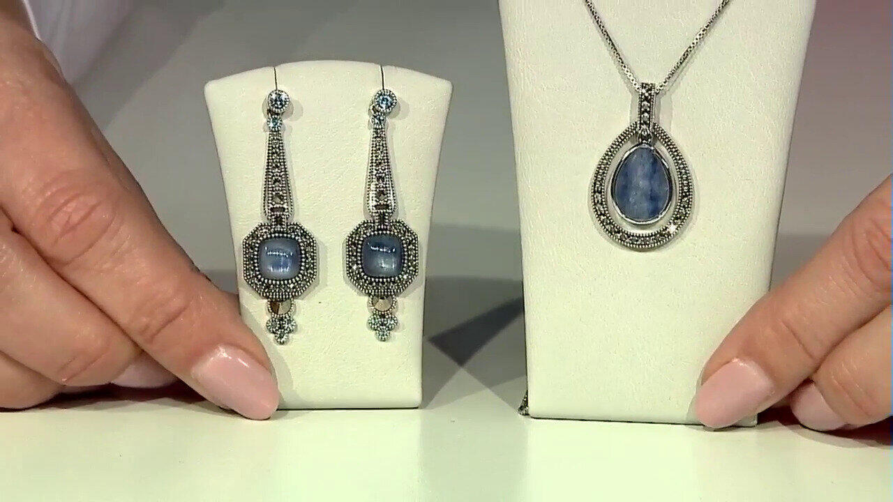 Video Pendentif en argent et Kyanite du Népal (Annette classic)