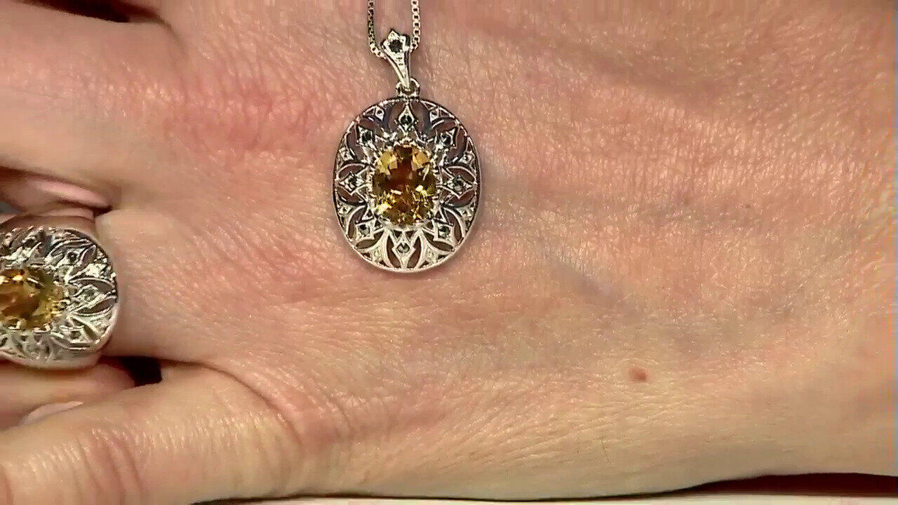 Video Pendentif en argent et Citrine (Annette classic)