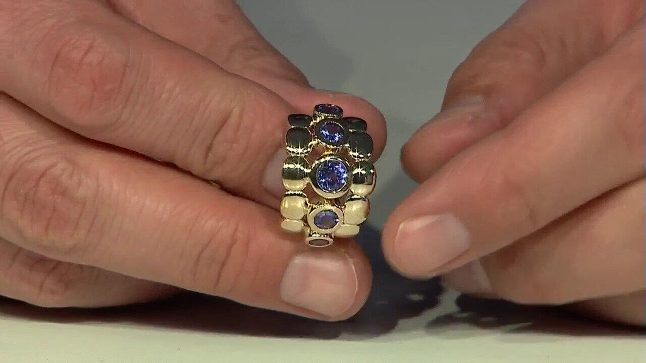 Video 9K Tanzanite Gold Ring (de Melo)