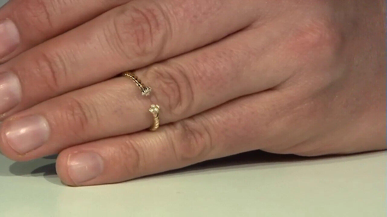 Video 9K I2 (H) Diamond Gold Ring (de Melo)