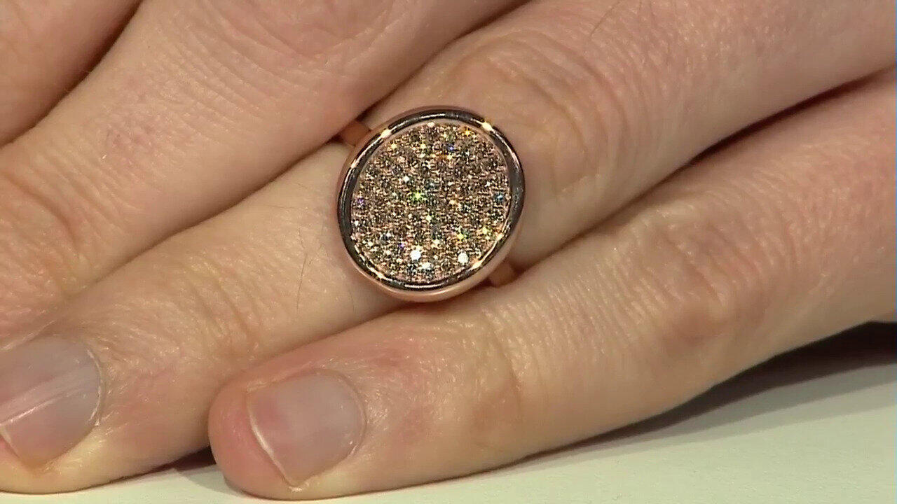 Video Bague en or et Diamant rose de France SI1 d'Argyle  (Annette)