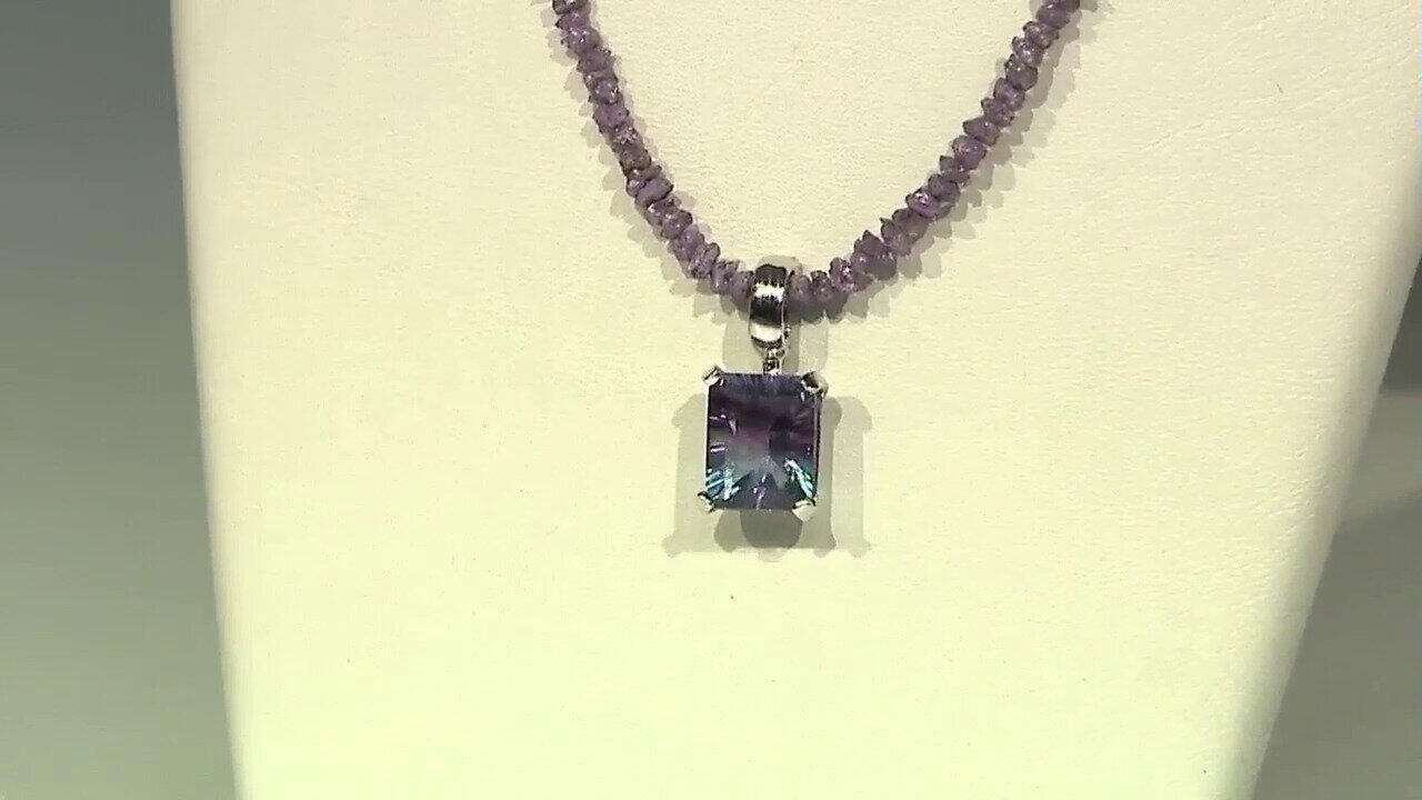 Video Ciondolo in argento con Fluorite Bicolore (CUSTODANA)