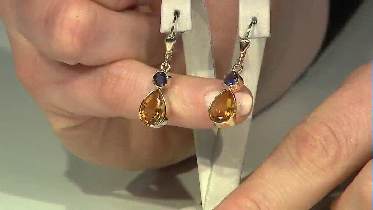 Video Boucles d'oreilles en or et Citrine (CUSTODANA)