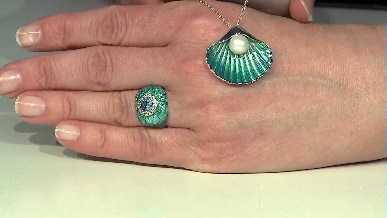 Video Anillo en plata con Topacio azul suizo (Adela Silber)