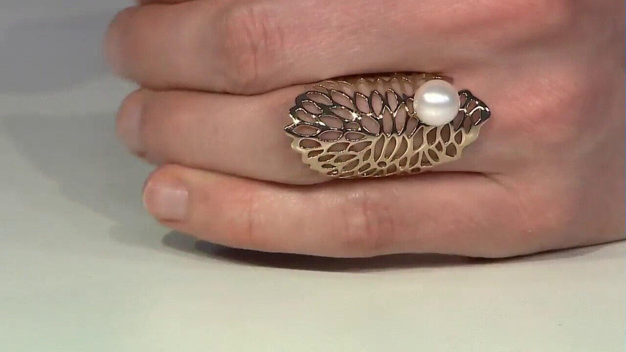 Video Anillo en plata con Perla blanca Freshwater (TPC)